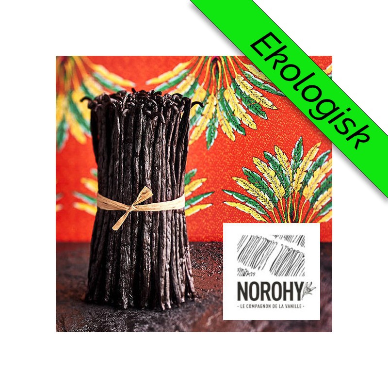 Vanilj Bourbon, Madagaskar, Norohy, Ekologisk, 7 g i glasrör. två stänger.